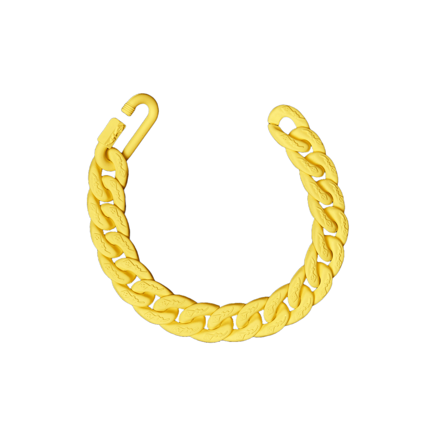 Yellow Matte Cuban Link Bracelet