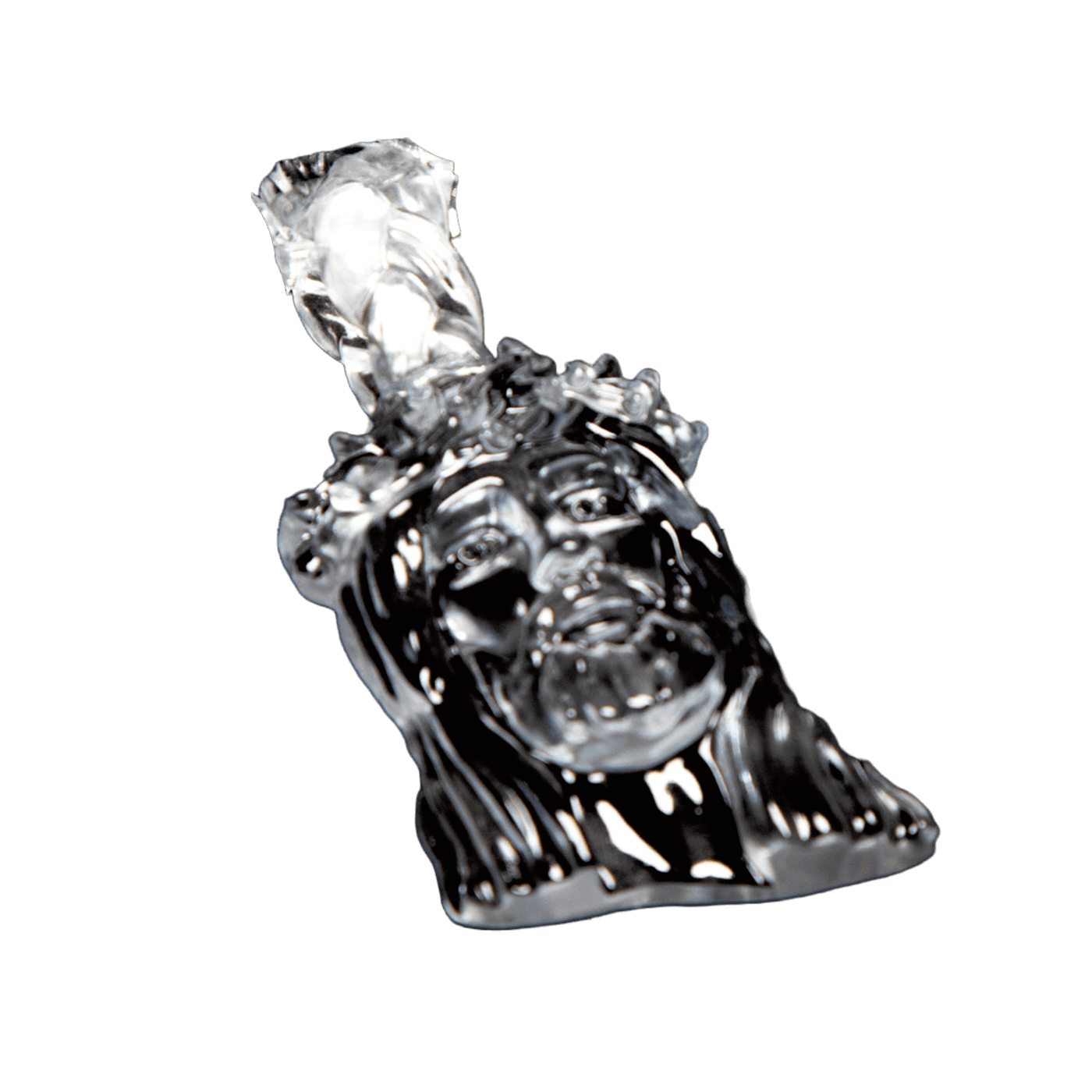 Small Clear Jesus Piece