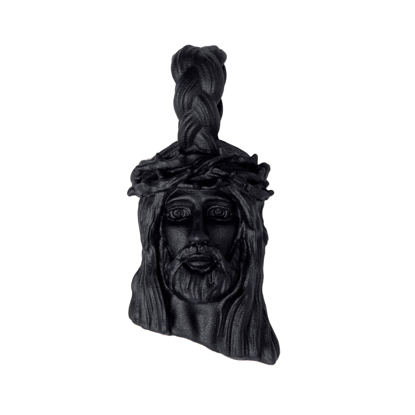 Matte Black Small Jesus Piece Pendant