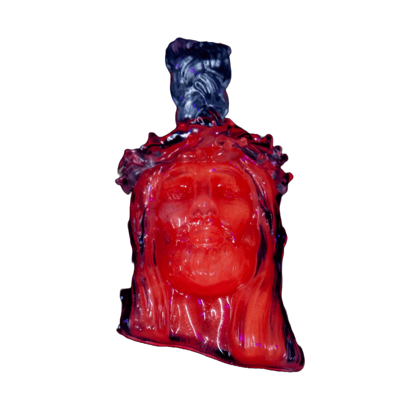 Glow Pink/Red Jesus Piece Pendant