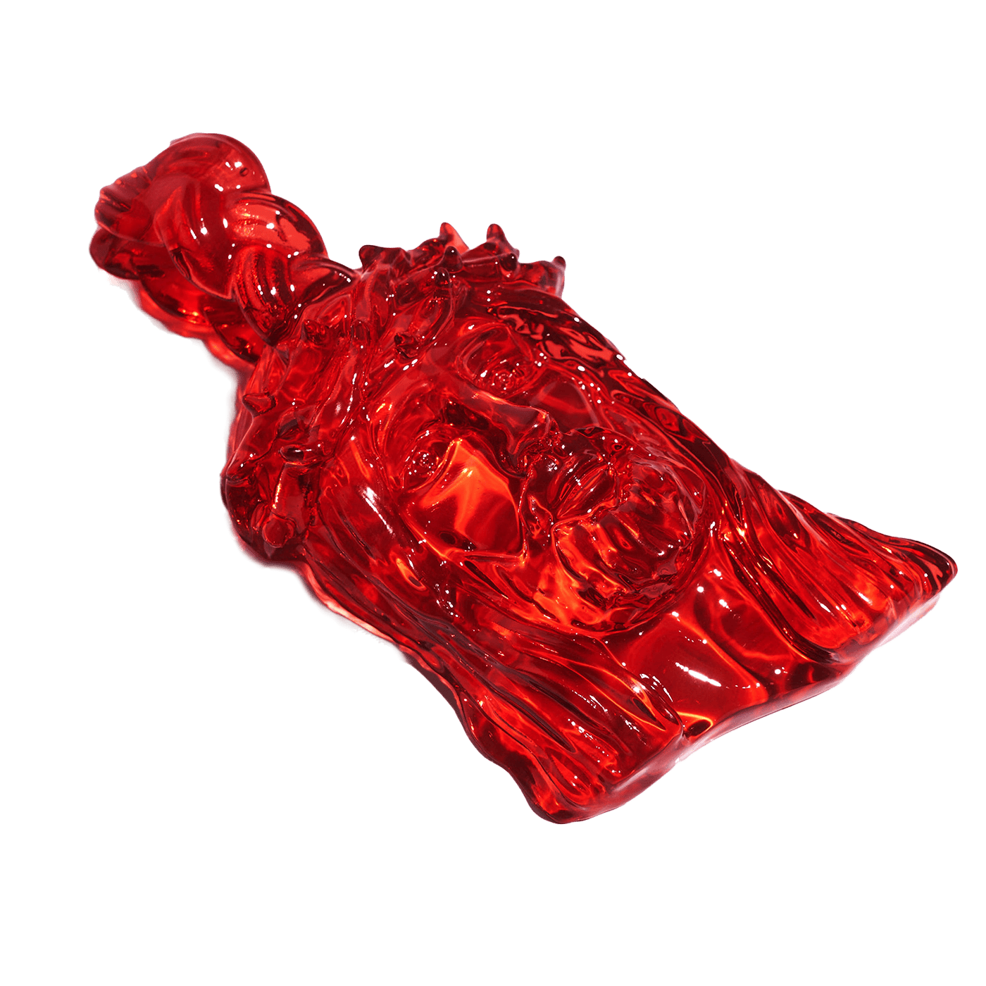 Big Red Translucent Jesus Piece Pendant