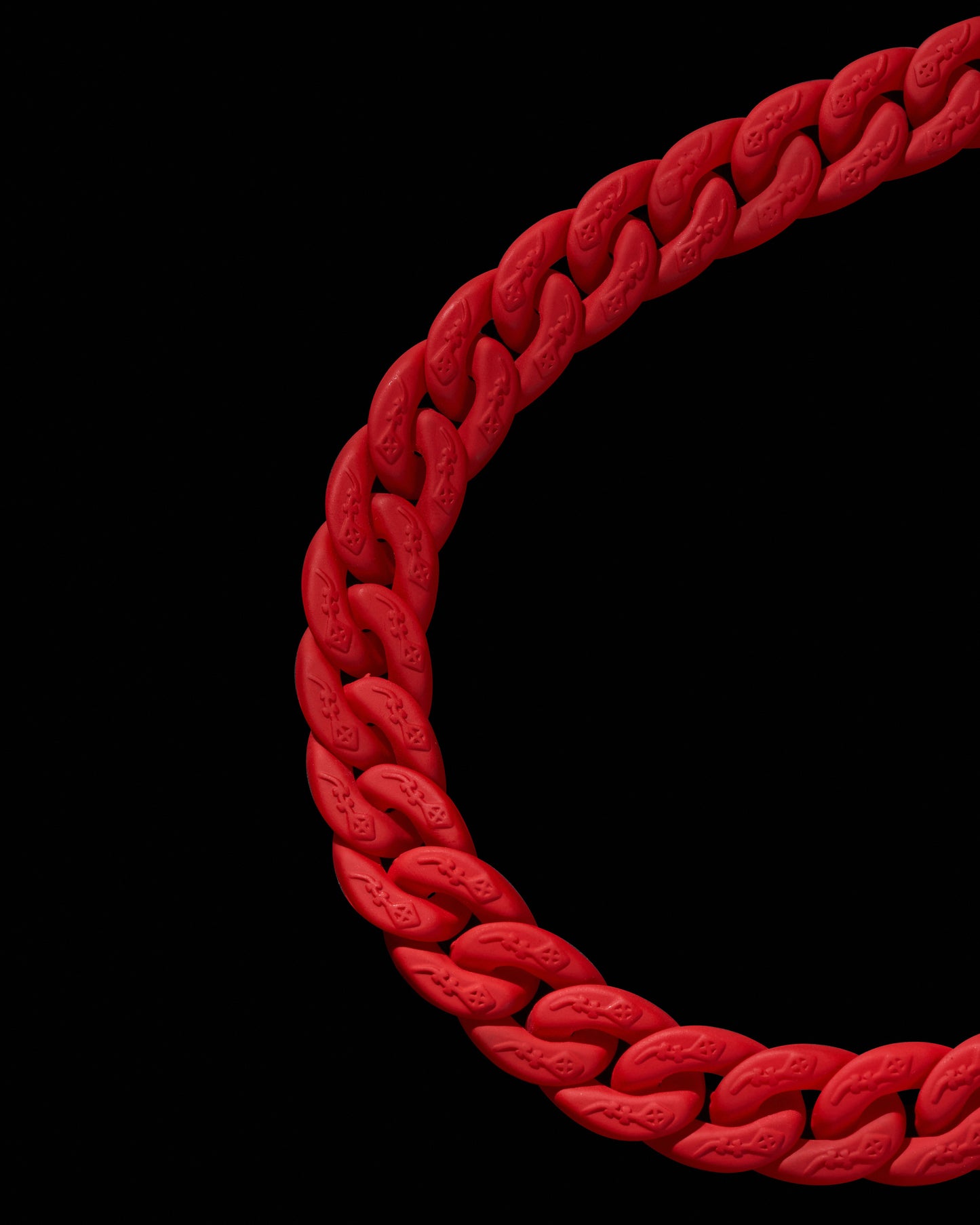 Red Matte Cuban Link Necklace