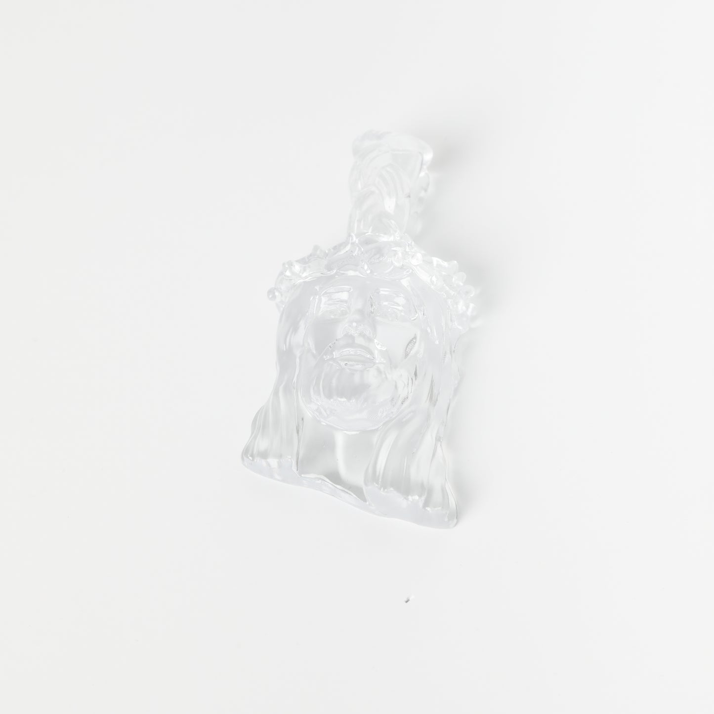 Small Clear Jesus Piece