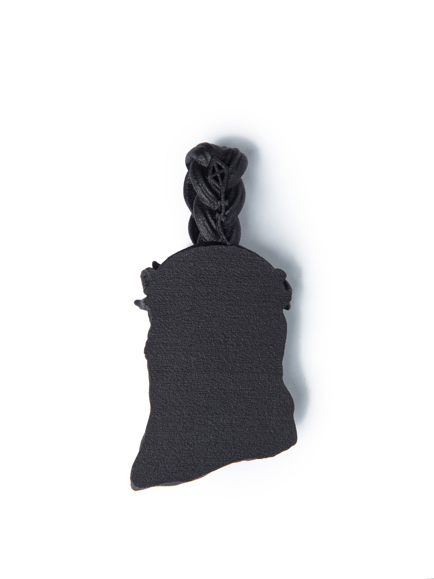 Matte Black Small Jesus Piece Pendant