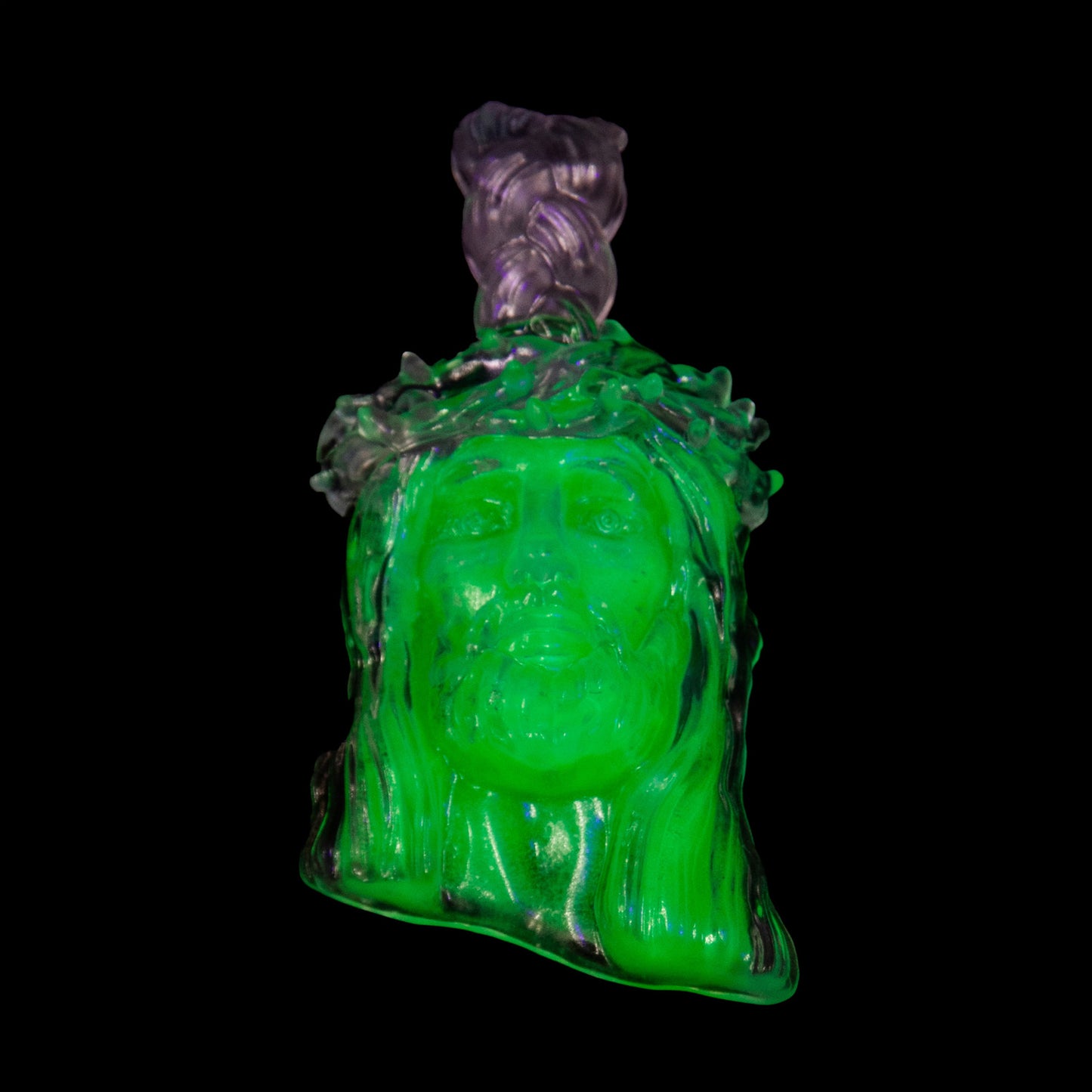 Glow Green Jesus Piece Pendant
