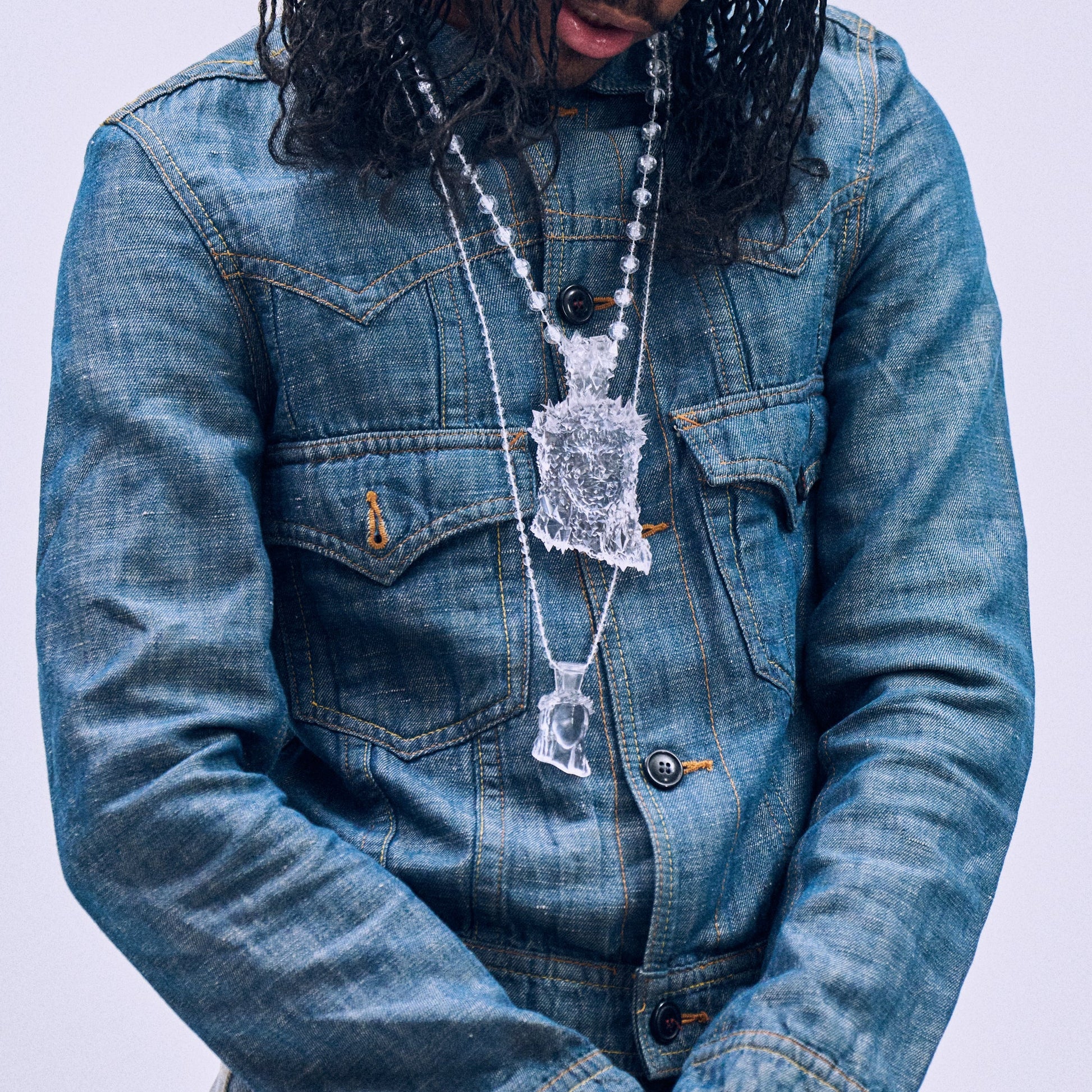 Crystal Faceless Piece Pendant