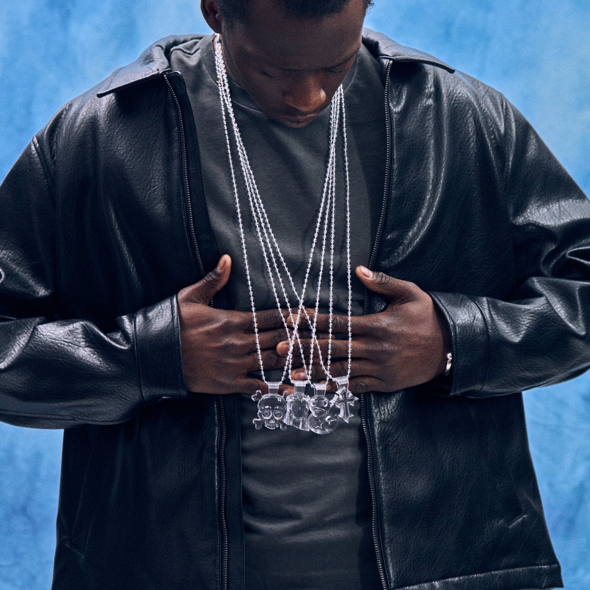 Mini Clear Cross Pendant