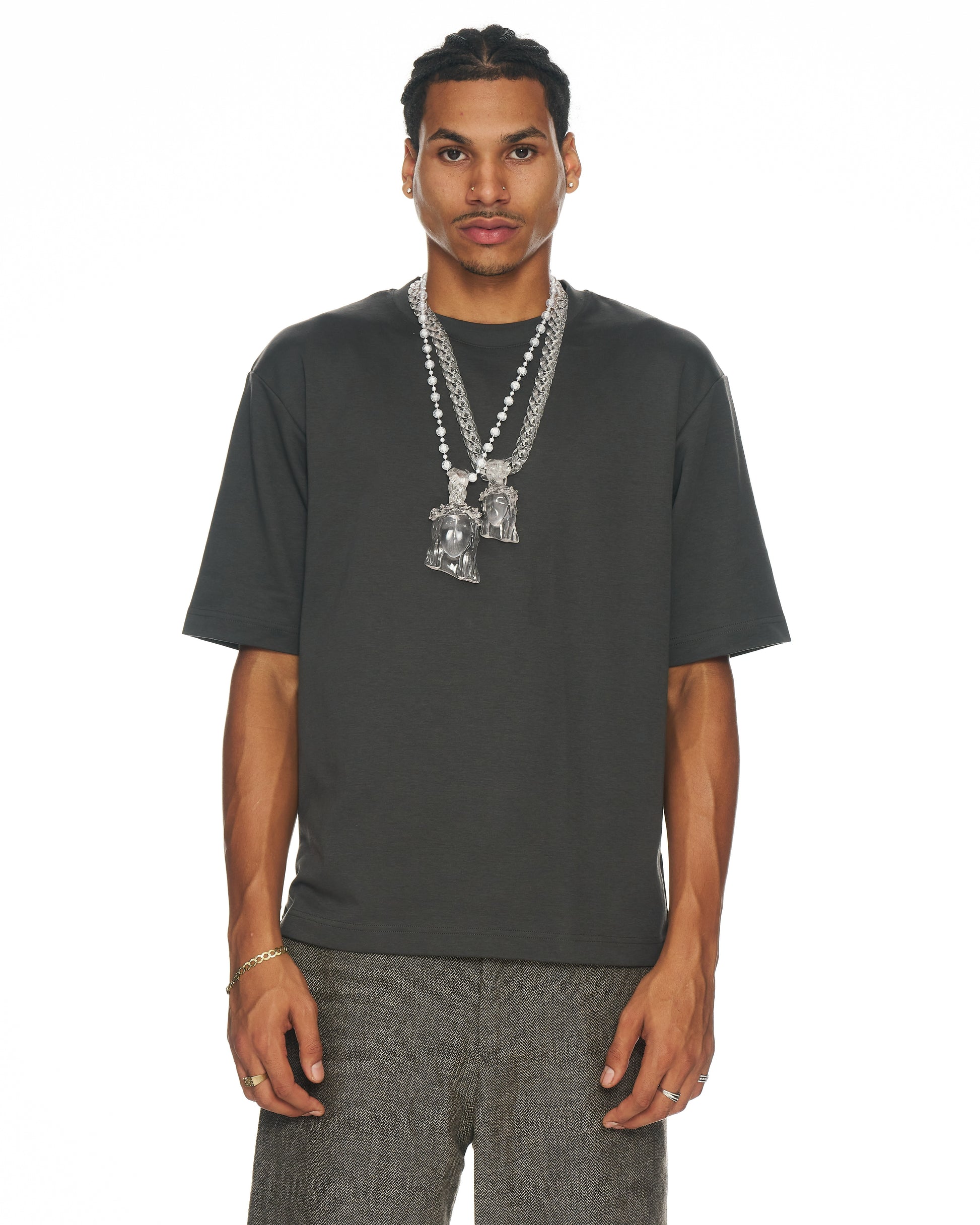 Clear Faceless Piece Pendant