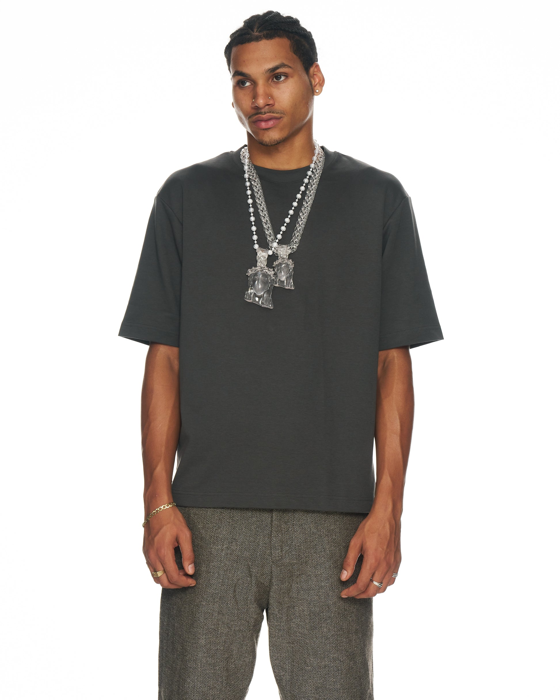 Clear Faceless Piece Pendant