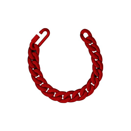 Red Matte Cuban Link Bracelet