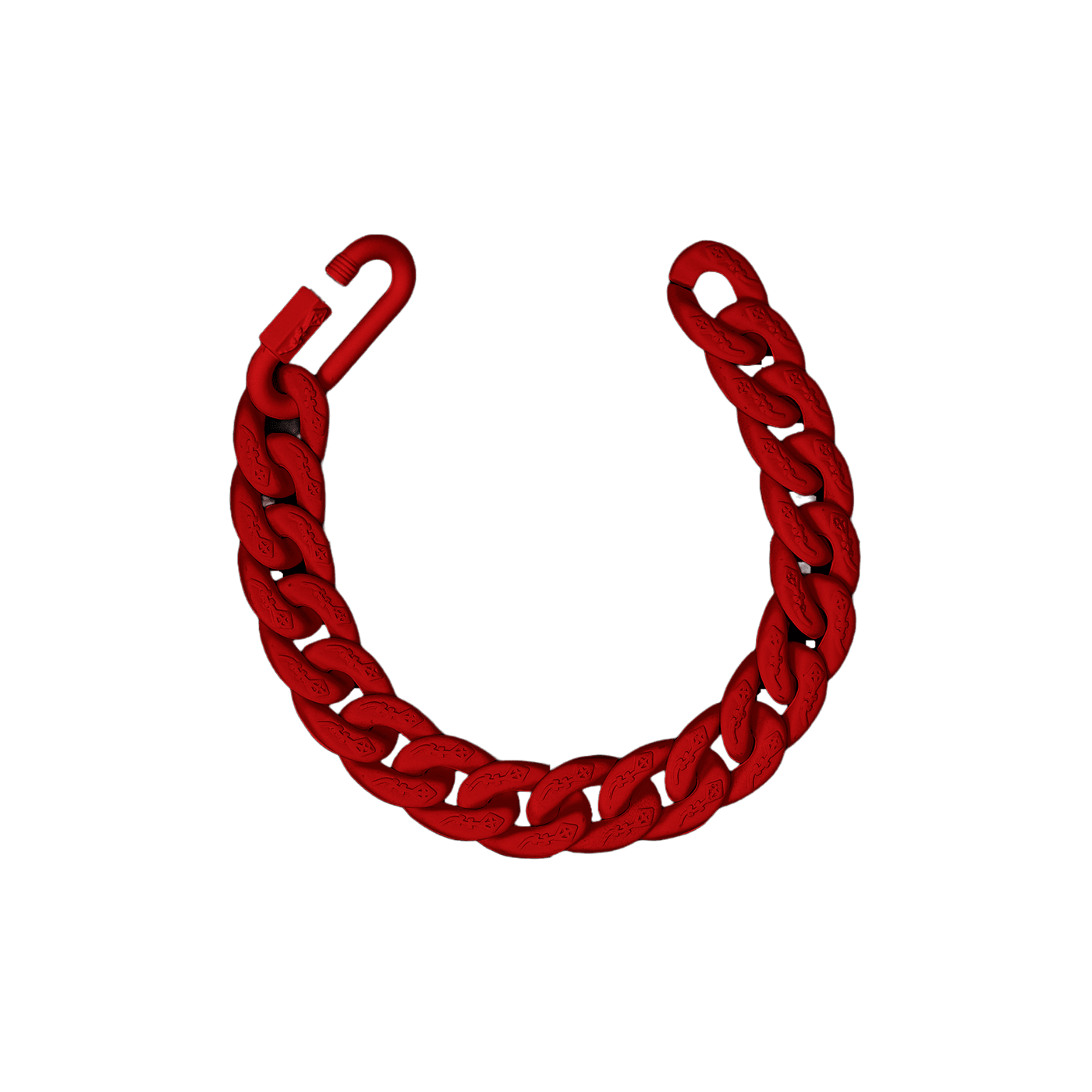 Red Matte Cuban Link Bracelet