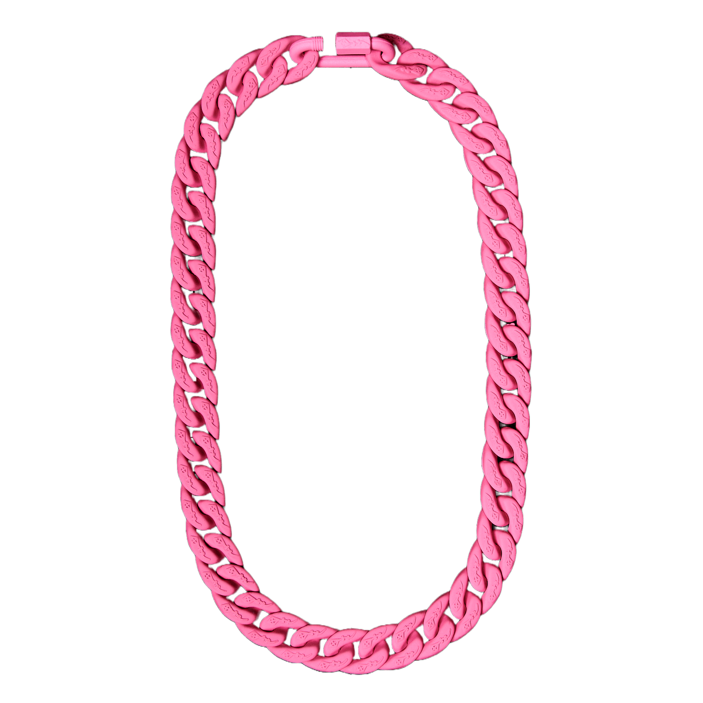 Pink Matte Cuban Link Necklace