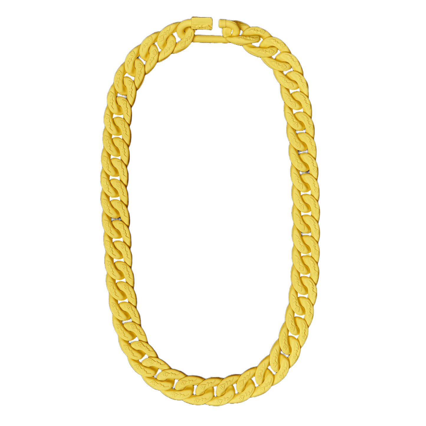 Yellow Matte Cuban Link Necklace