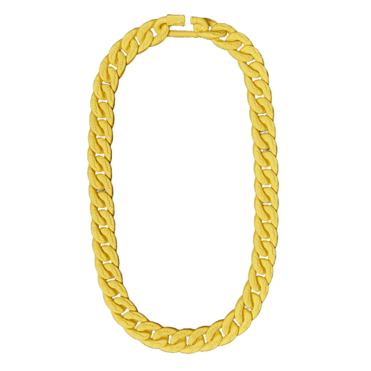 Yellow Matte Cuban Link Necklace