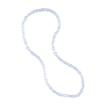 clear Odin resin link necklace flat front view