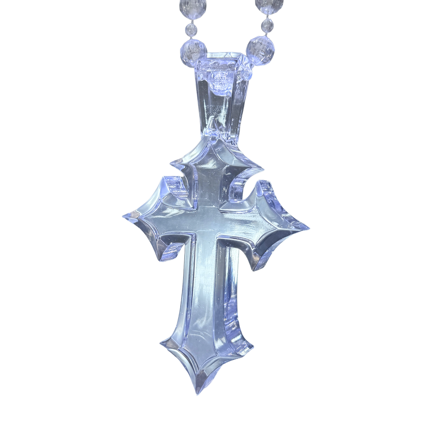 Arc Cross Clear Sample Pendant