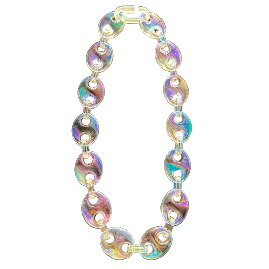 Iridescent Gucci Link Necklace