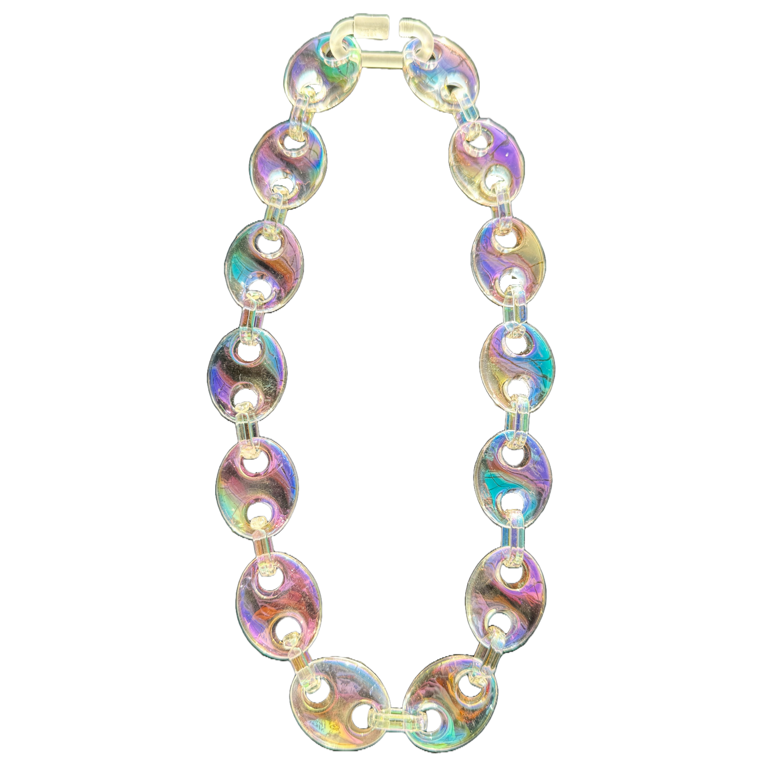 Iridescent Gucci Link Necklace