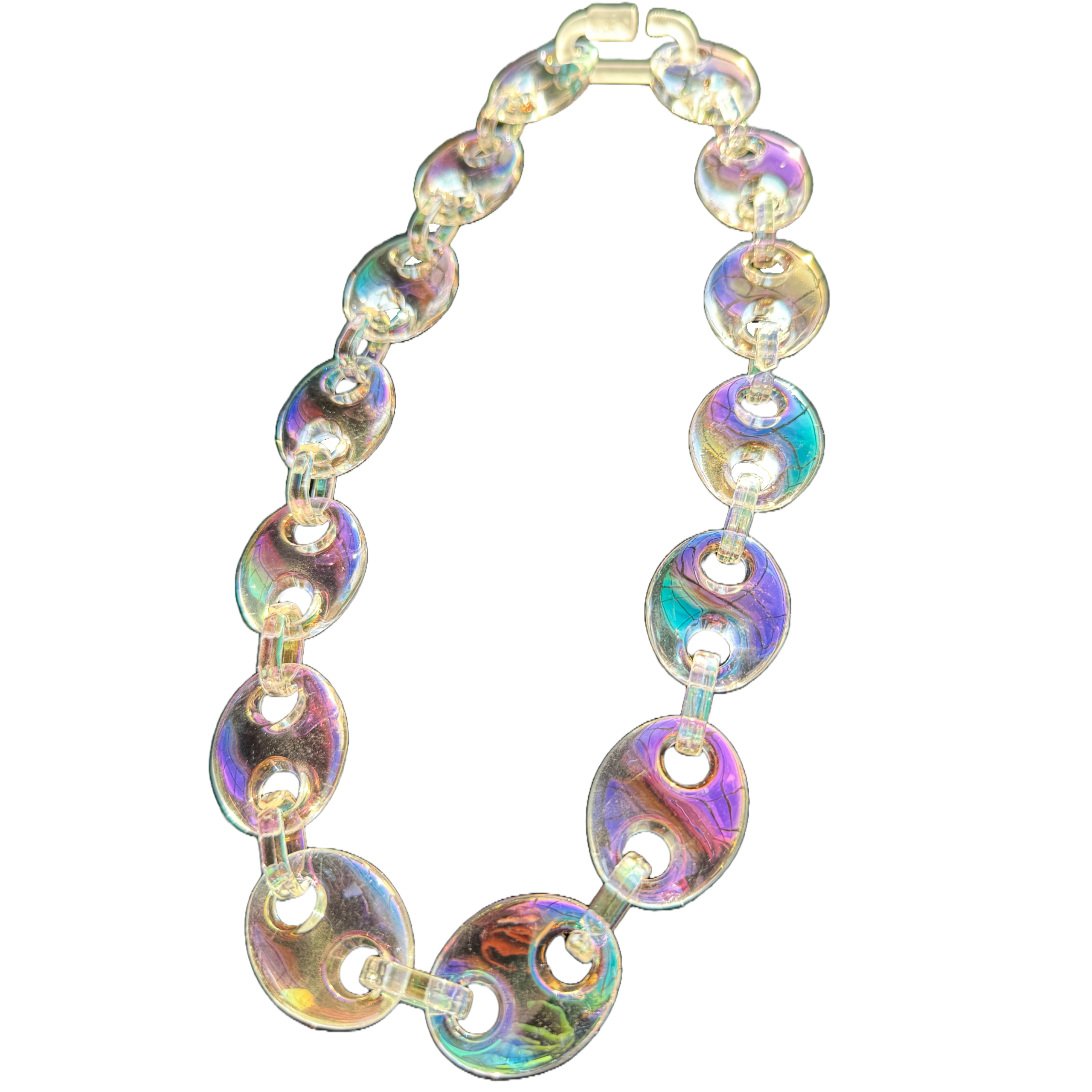 Iridescent Gucci Link Necklace