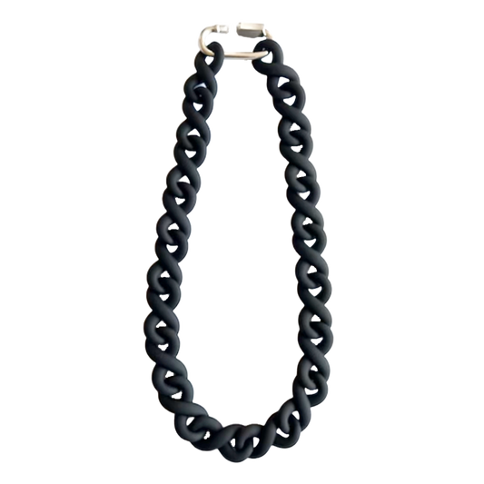 Black Matte Infinity Link Necklace