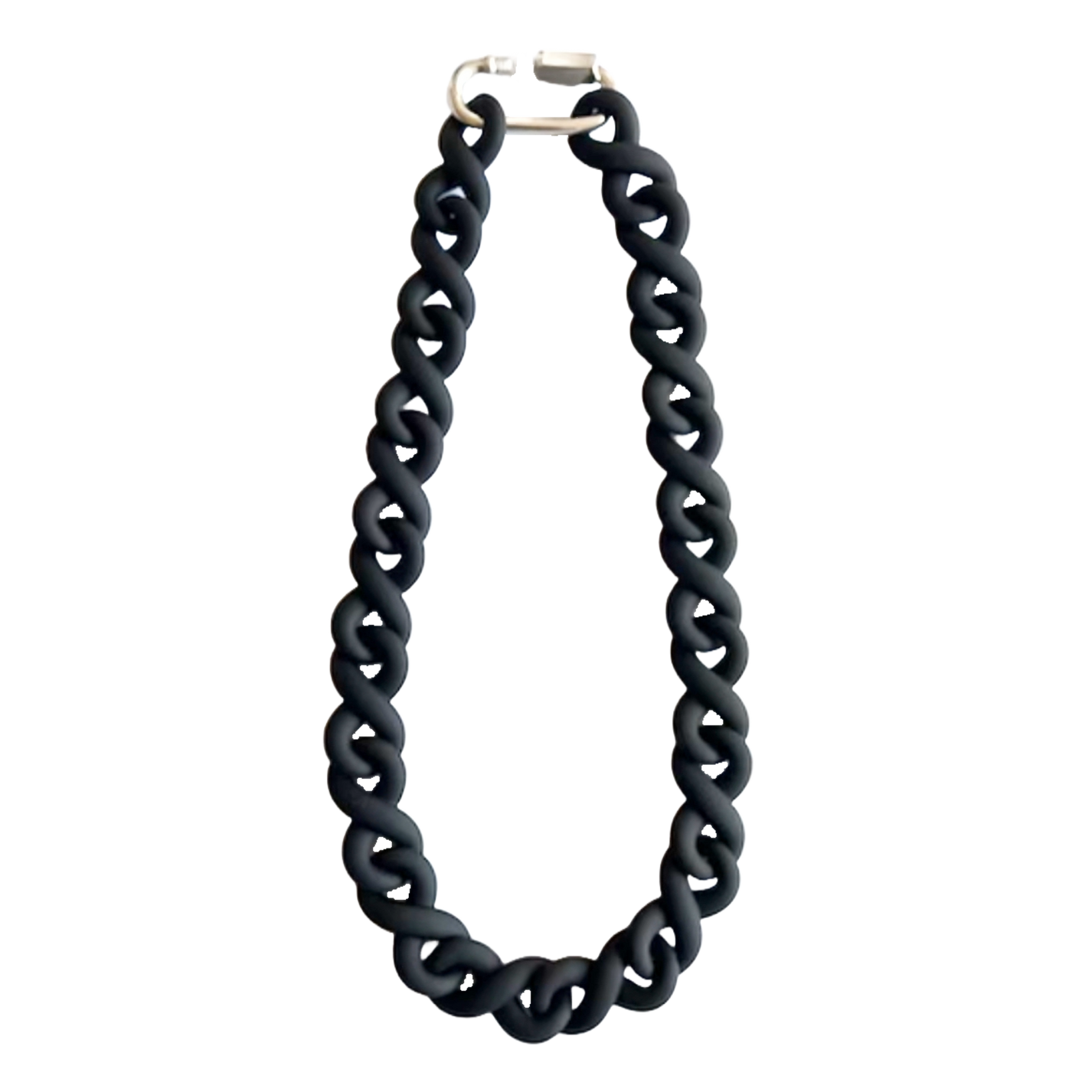 Black Matte Infinity Link Necklace