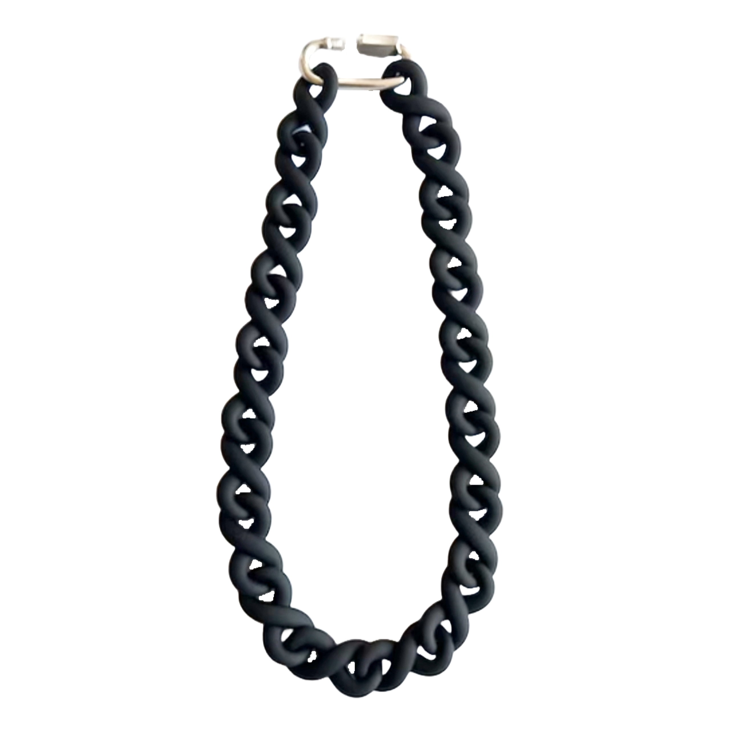 Black Matte Infinity Link Necklace