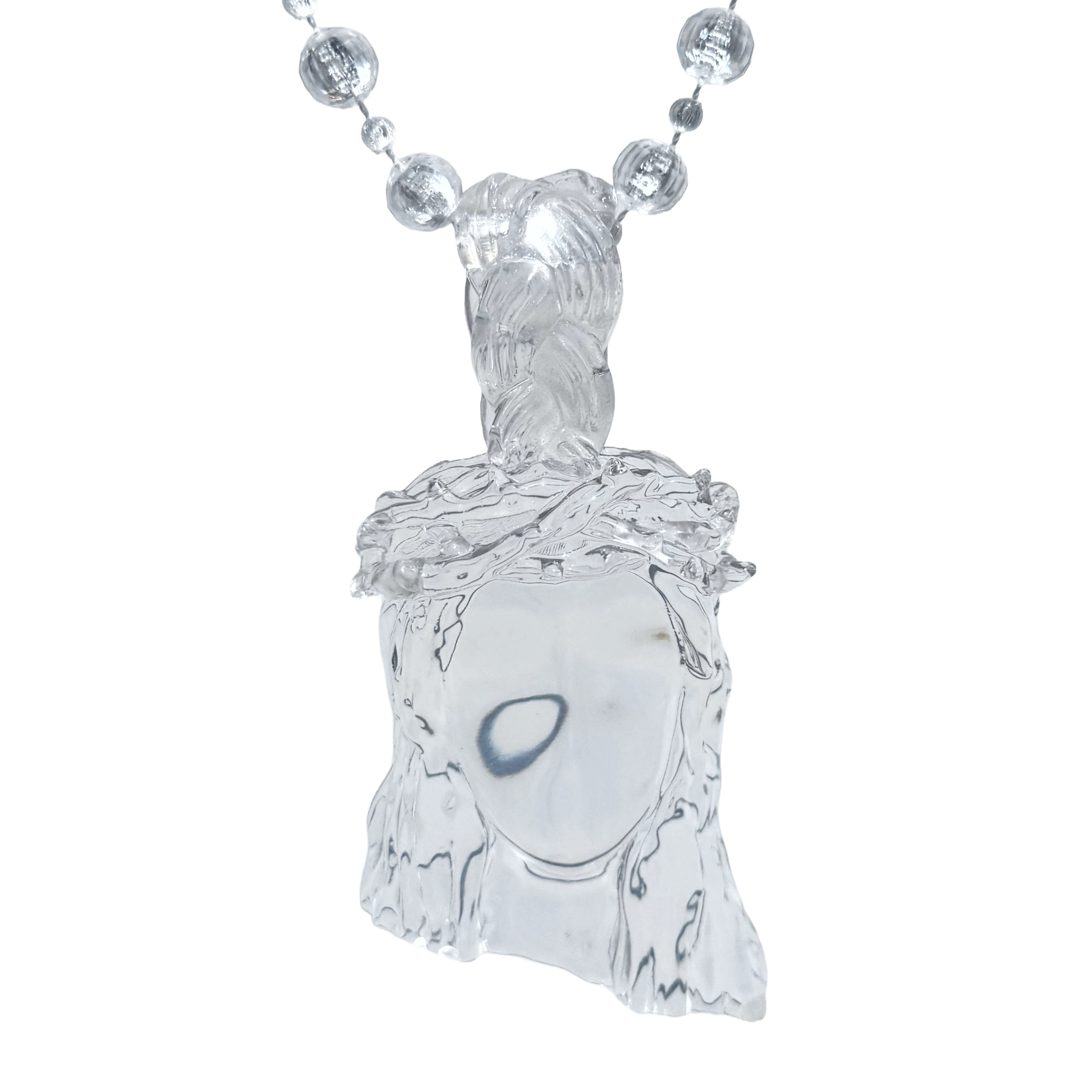 Clear Faceless Piece Pendant