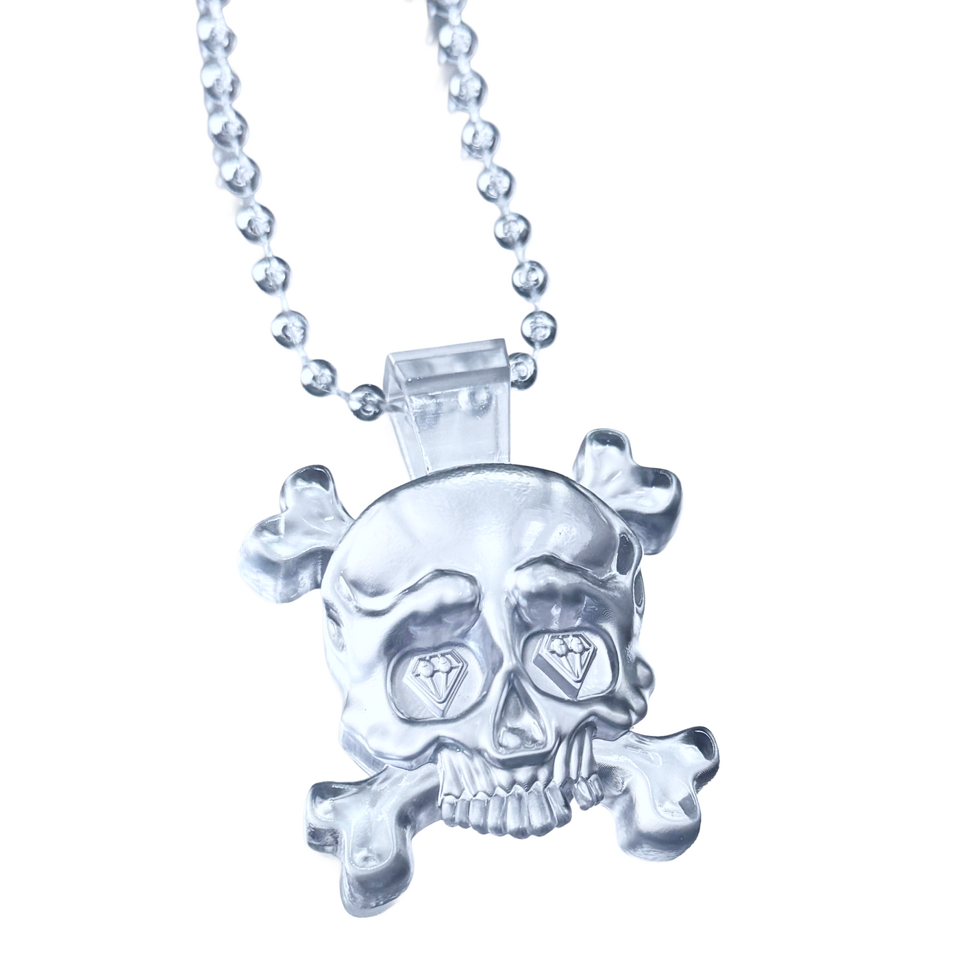 Mini Clear Skull Pendant
