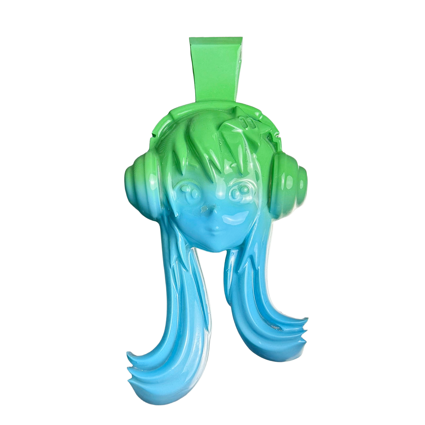 Anime Girl Headphones Pendant