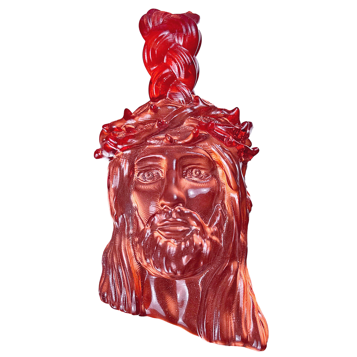 Jesus Piece Glossy Red Pendant