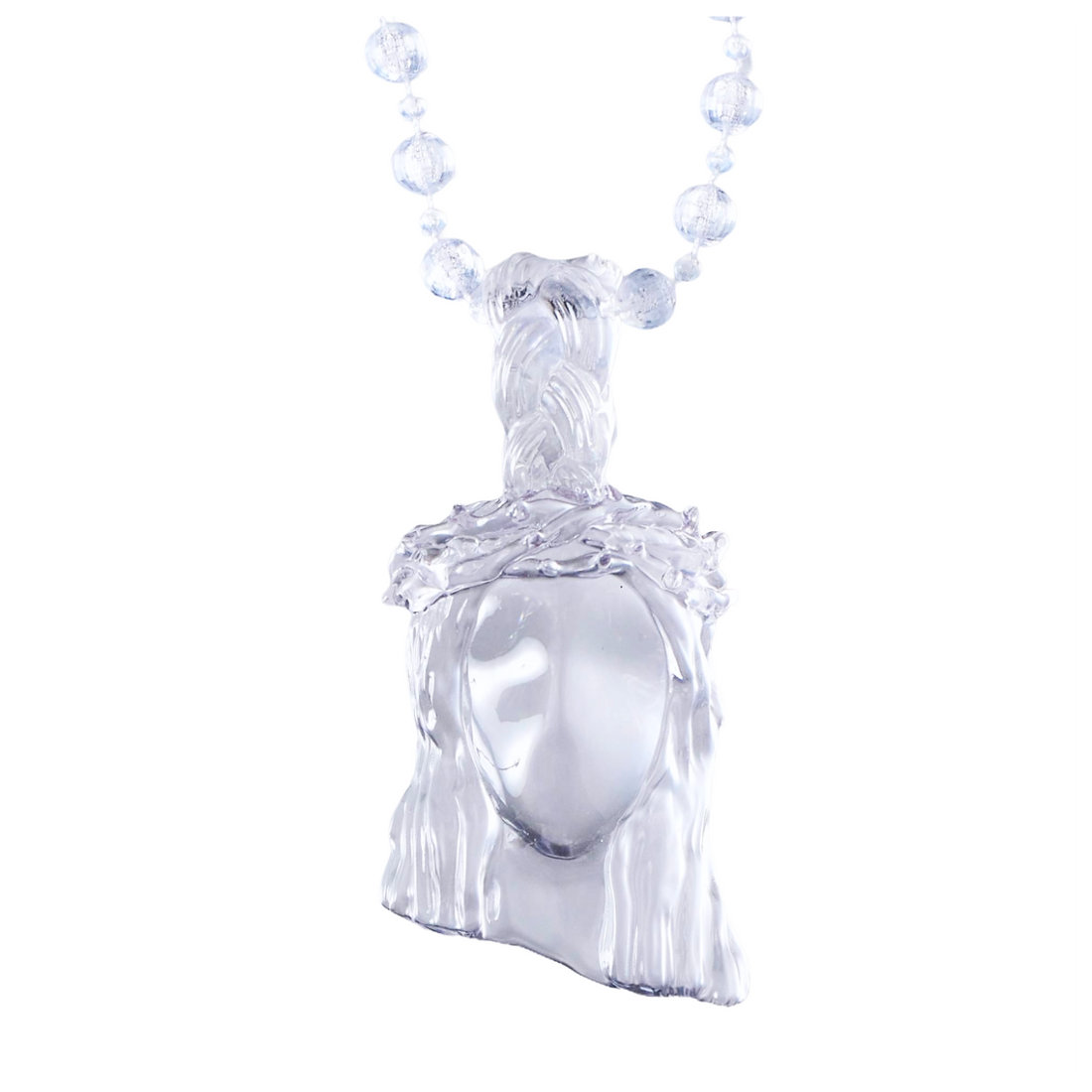 Clear Faceless Piece Pendant