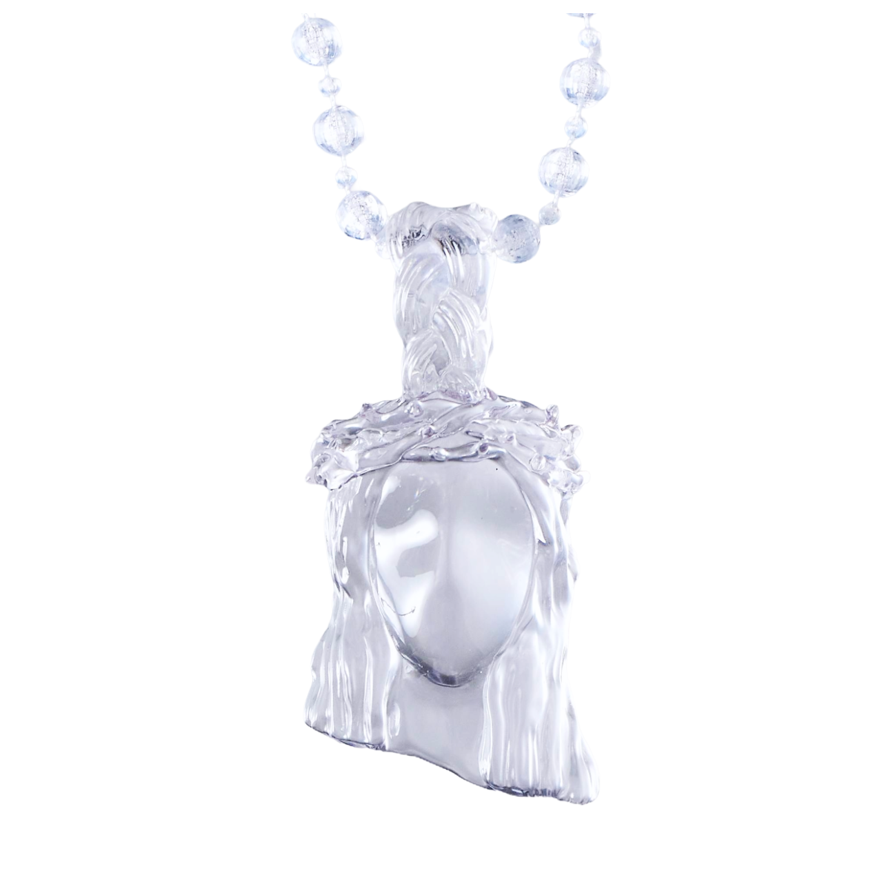 Clear Faceless Piece Pendant