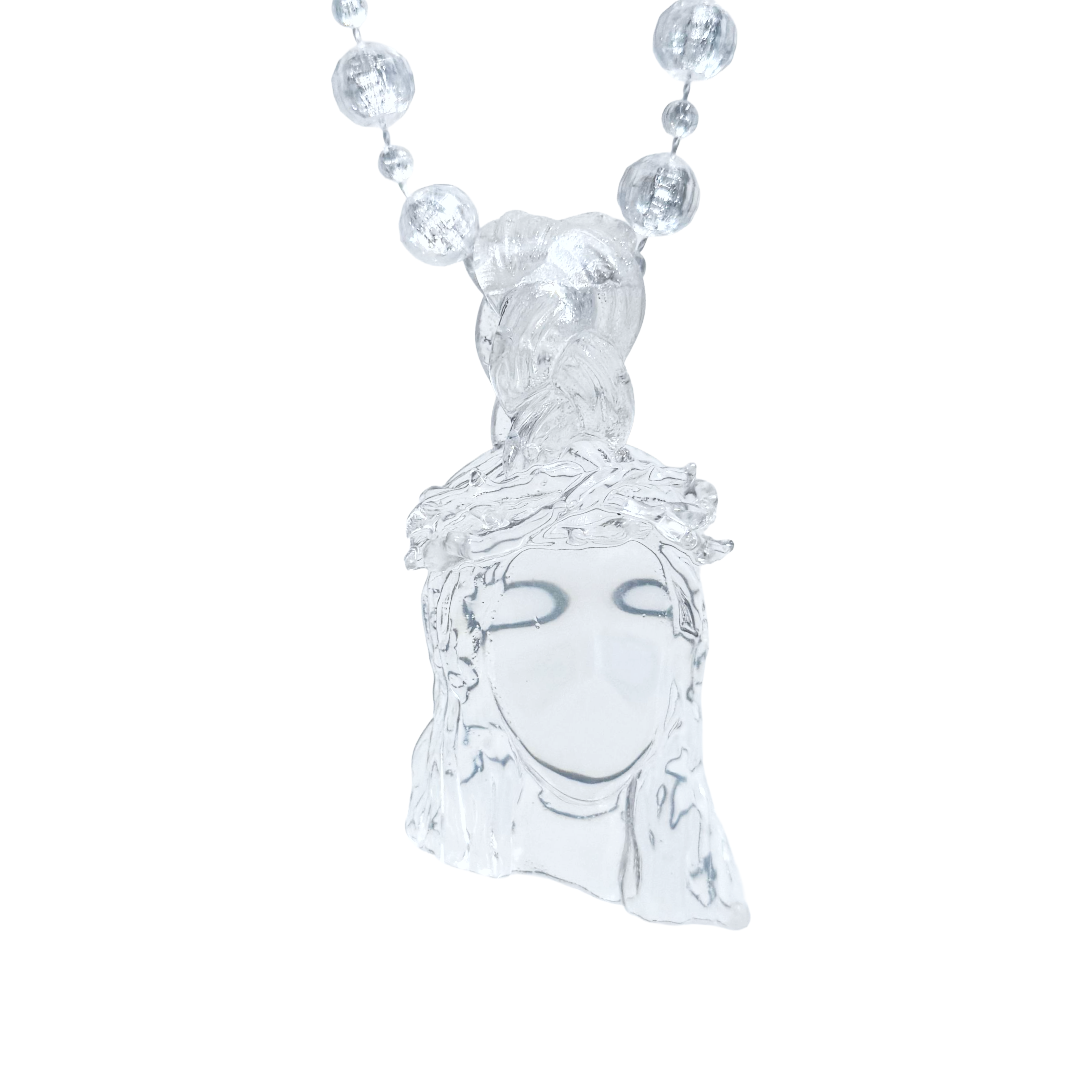 Clear Faceless Piece Pendant