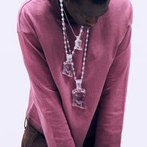 Clear Faceless Piece Pendant