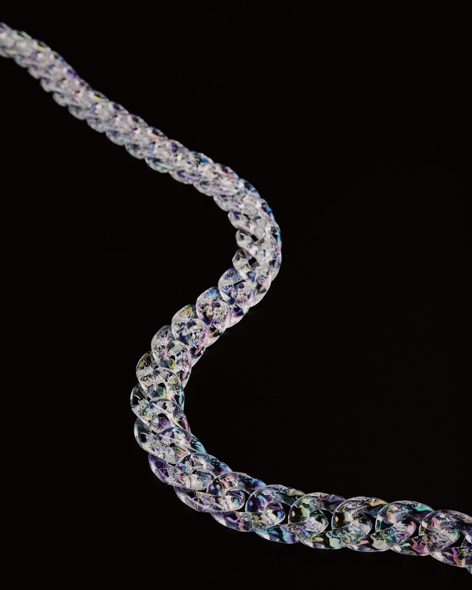 Iridescent cuban link Clearance