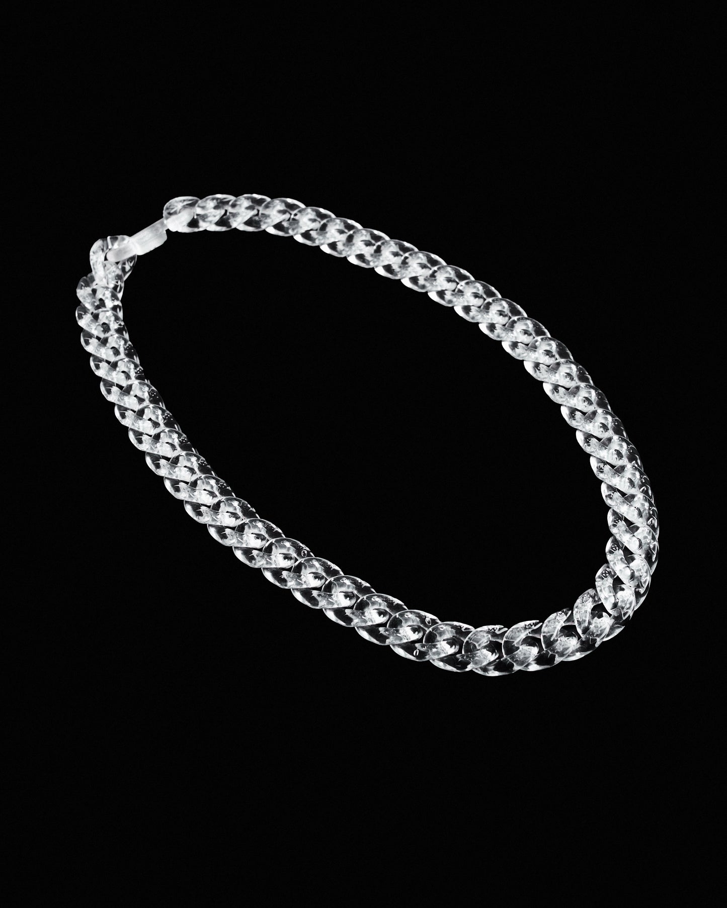 Clear Cuban Link Necklace