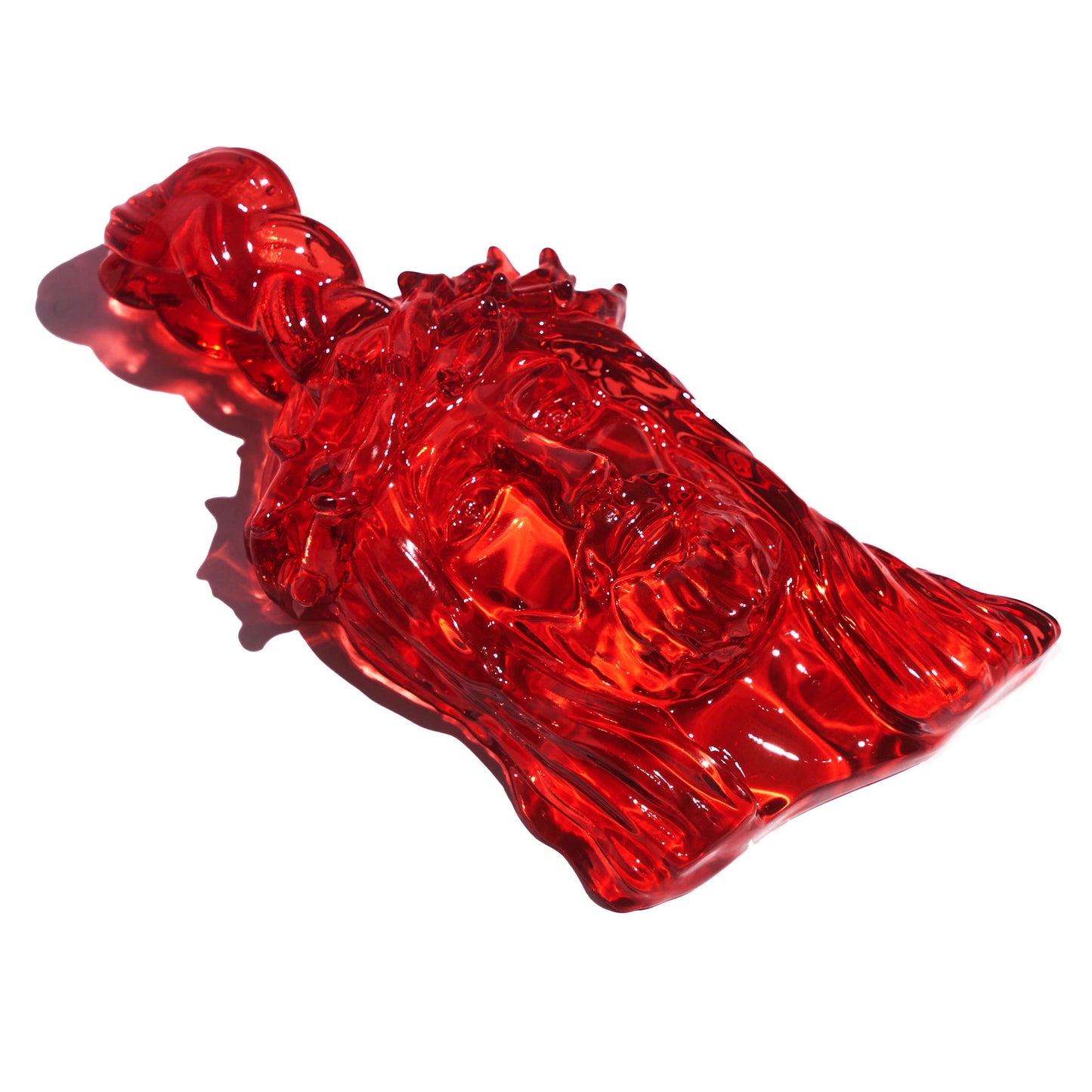Big Red Translucent Jesus Piece Pendant